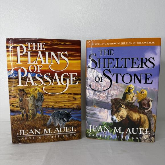 Plains Passage Shelters Stone Jean M. Auel Earth's Children Hardcover Signed - Picture 1 of 8